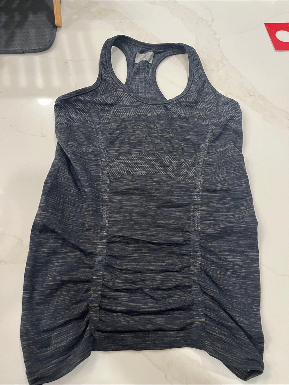 Athleta Heathered Charcoal Racerback Tank